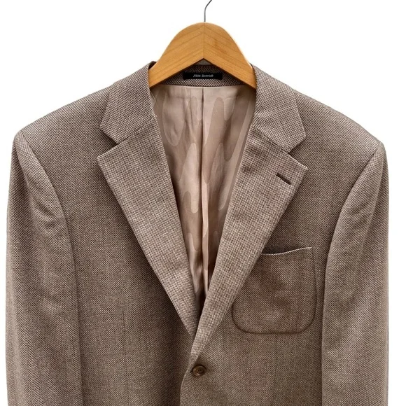Matarazzi Uomo Venezia Brown Wool/Cashmere Blazer Size 52 - Picture 3 of 14
